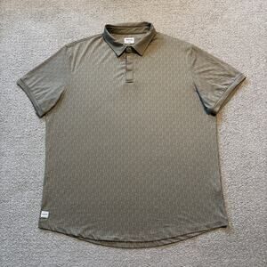 Mantra Mens Performance Polo Shirt Sz XXL Green Snake Animal Print Short Sleeve